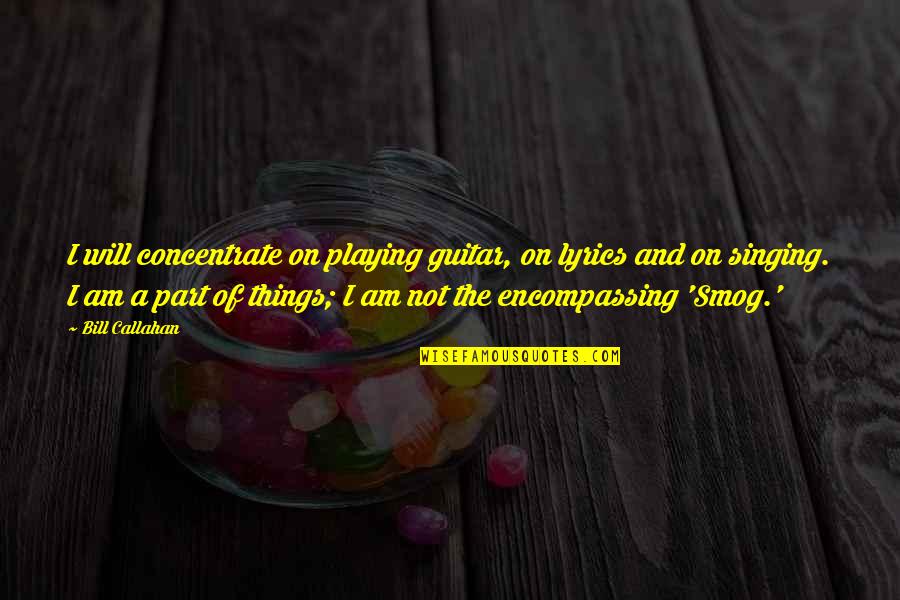 Philanderers Prescott Quotes By Bill Callahan: I will concentrate on playing guitar, on lyrics Philanderers Prescott Quotes By Bill Callahan: I will concentrate on playing guitar, on lyrics