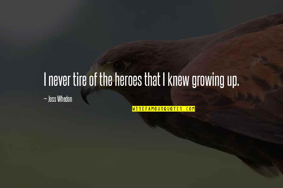 Philbert Bono Quotes By Joss Whedon: I never tire of the heroes that I