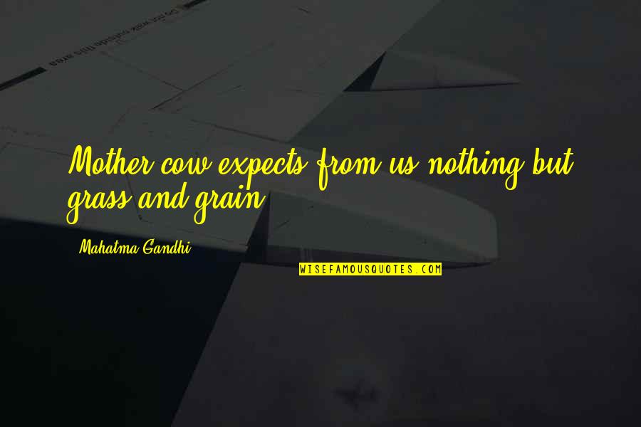 Philhower Construction Quotes By Mahatma Gandhi: Mother cow expects from us nothing but grass Philhower Construction Quotes By Mahatma Gandhi: Mother cow expects from us nothing but grass