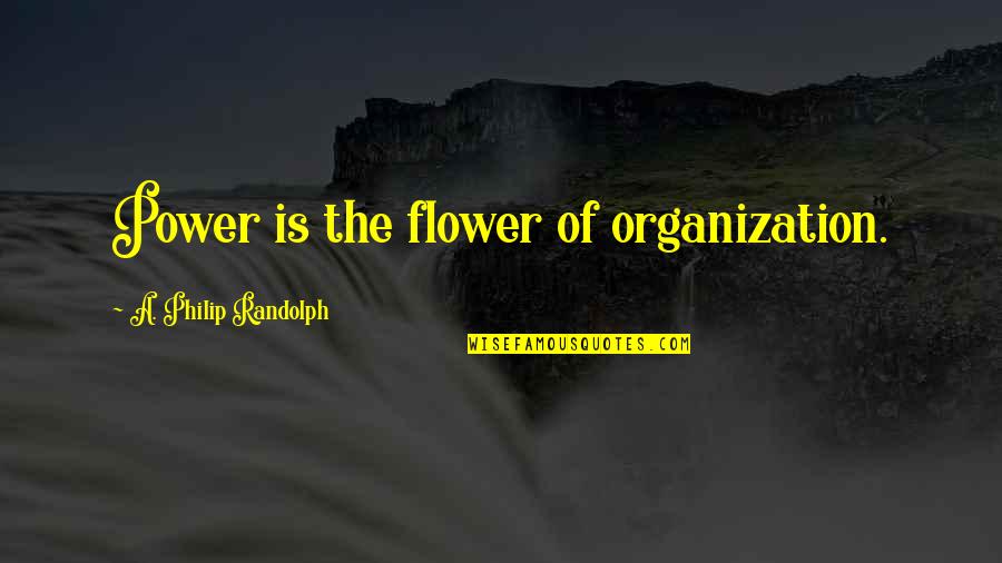Philip Randolph Quotes By A. Philip Randolph: Power is the flower of organization.