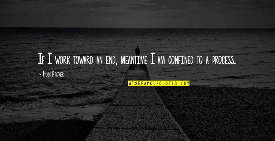 Philippus Baldaeus Quotes By Hugh Prather: If I work toward an end, meantime I