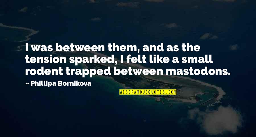 Phillipa Quotes By Phillipa Bornikova: I was between them, and as the tension Phillipa Quotes By Phillipa Bornikova: I was between them, and as the tension