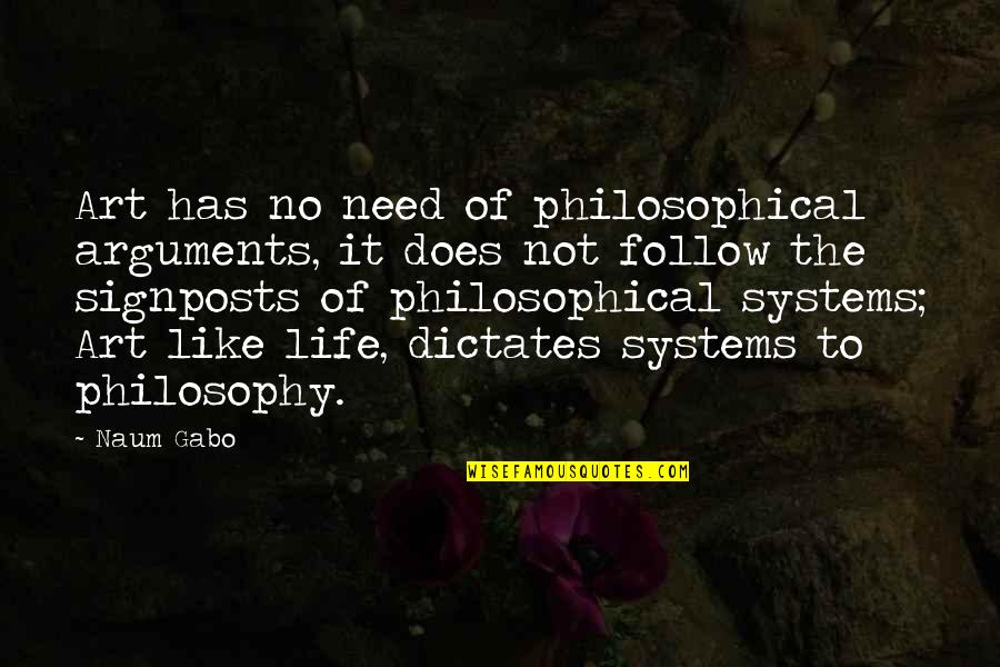 Philosophical Philosophy Quotes By Naum Gabo: Art has no need of philosophical arguments, it Philosophical Philosophy Quotes By Naum Gabo: Art has no need of philosophical arguments, it