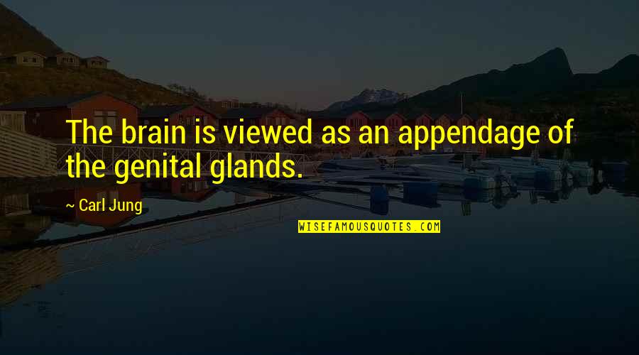 Philosophical Senior Quotes By Carl Jung: The brain is viewed as an appendage of