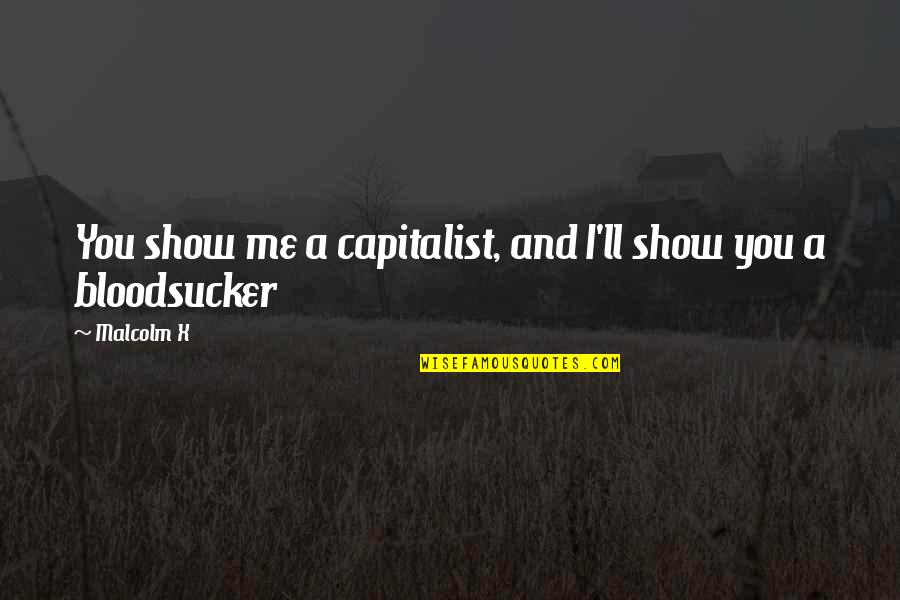 Philosophy And History Quotes By Malcolm X: You show me a capitalist, and I'll show