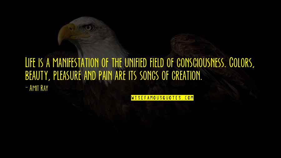 Philosophy Of Pain Quotes By Amit Ray: Life is a manifestation of the unified field Philosophy Of Pain Quotes By Amit Ray: Life is a manifestation of the unified field