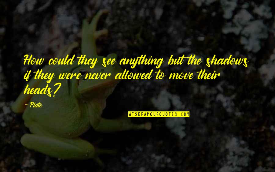 Philosophy Plato Quotes By Plato: How could they see anything but the shadows