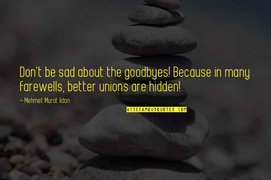 Phoebe Phalange Quotes By Mehmet Murat Ildan: Don't be sad about the goodbyes! Because in Phoebe Phalange Quotes By Mehmet Murat Ildan: Don't be sad about the goodbyes! Because in