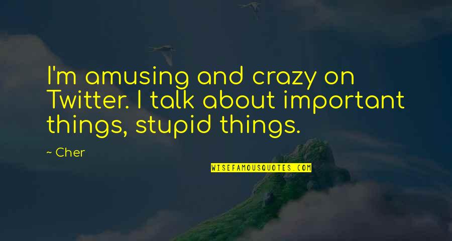 Phone Cases With Quotes By Cher: I'm amusing and crazy on Twitter. I talk