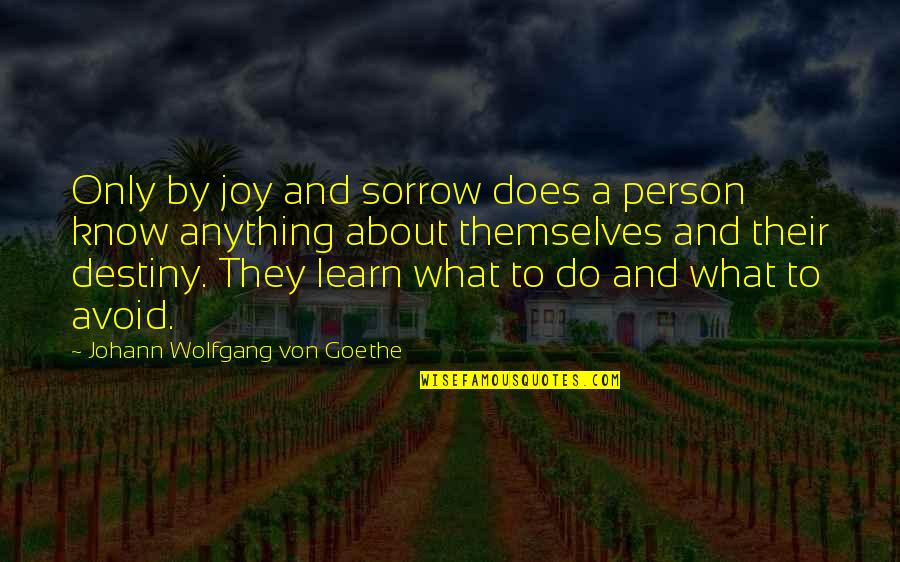 Phones And Army Quotes By Johann Wolfgang Von Goethe: Only by joy and sorrow does a person