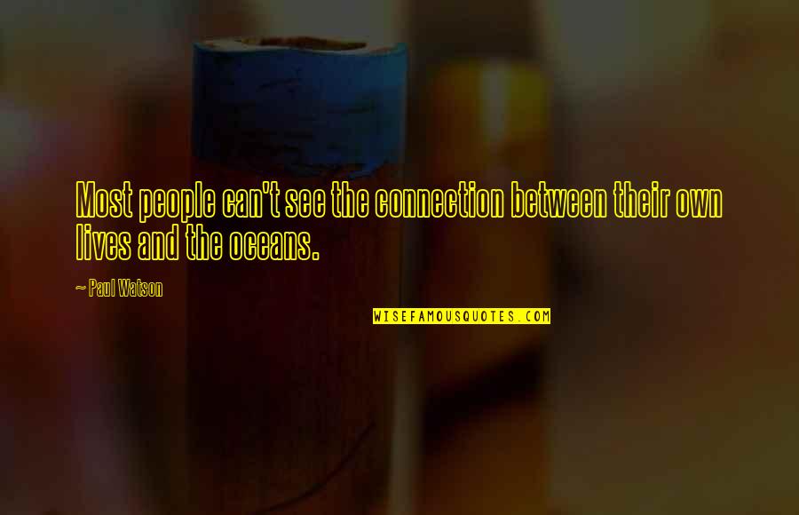 Phonograph Records Quotes By Paul Watson: Most people can't see the connection between their