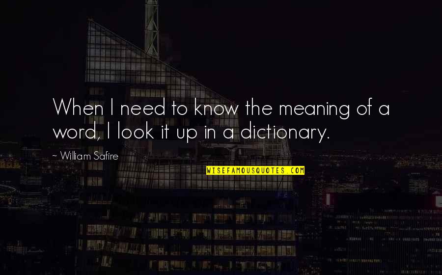 Phosphorus Quotes By William Safire: When I need to know the meaning of