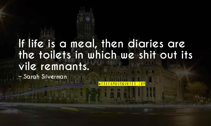 Photo Booth Bubble Quotes By Sarah Silverman: If life is a meal, then diaries are