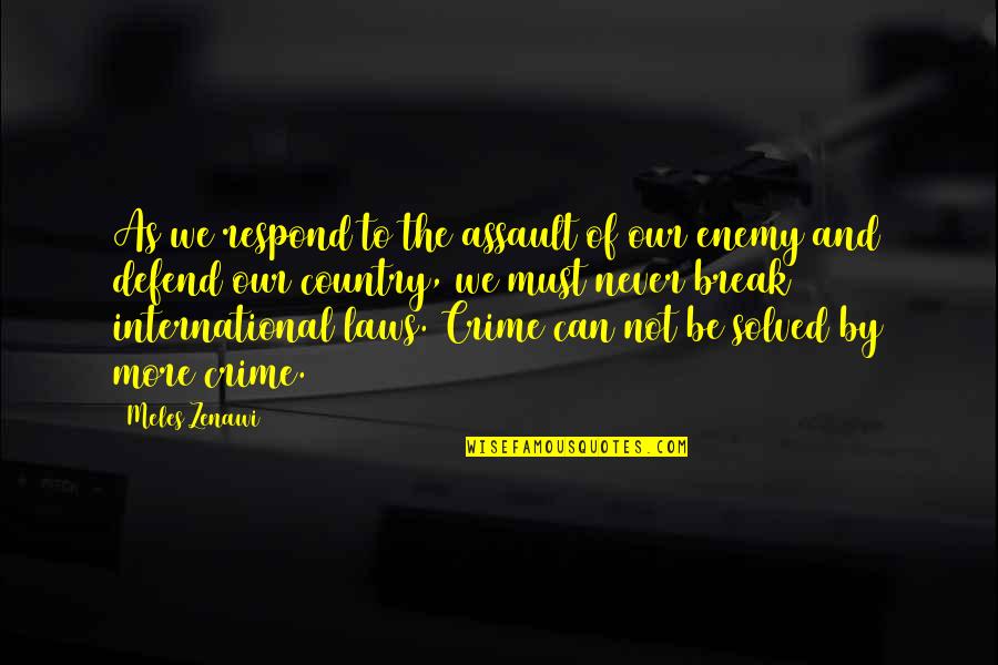 Photo Pose Quotes By Meles Zenawi: As we respond to the assault of our