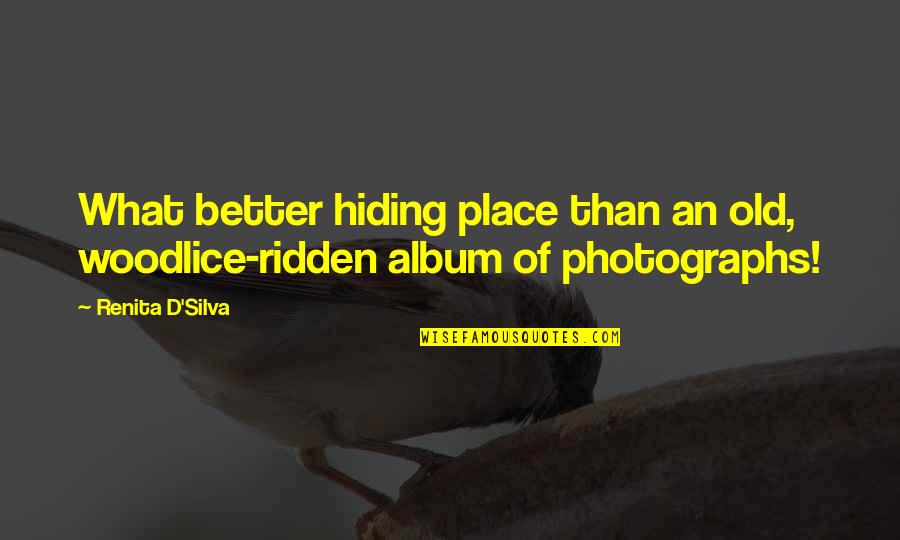Photographs Quotes By Renita D'Silva: What better hiding place than an old, woodlice-ridden