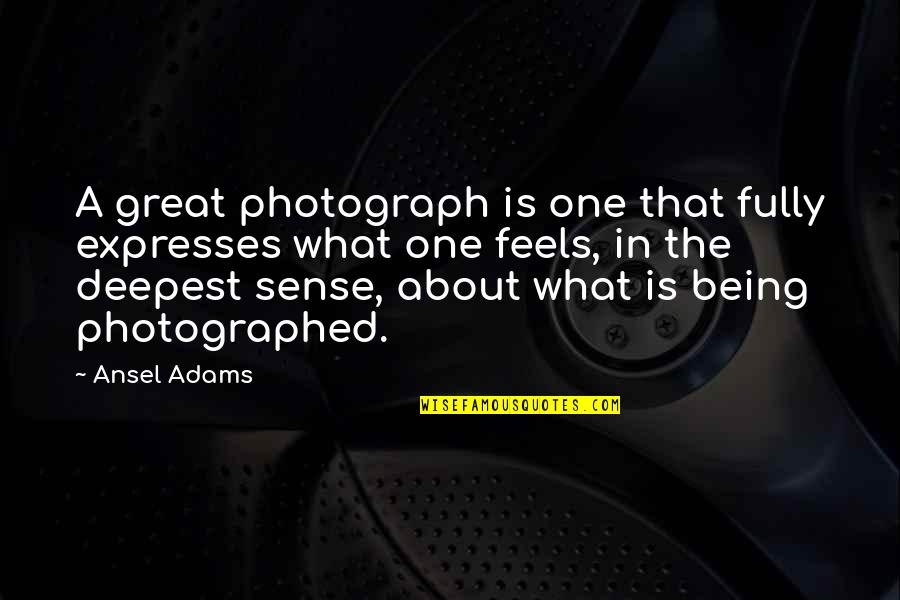 Photography Art Quotes By Ansel Adams: A great photograph is one that fully expresses