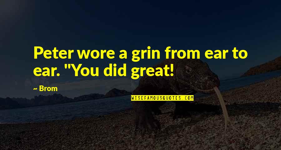 Php Get Value Between Quotes By Brom: Peter wore a grin from ear to ear.