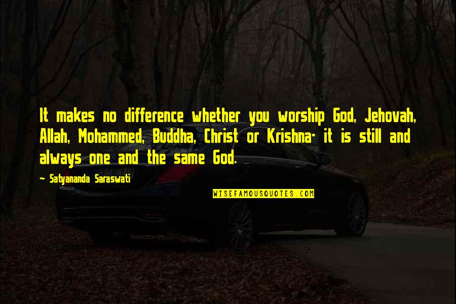Php Regex Escape Double Quotes By Satyananda Saraswati: It makes no difference whether you worship God,