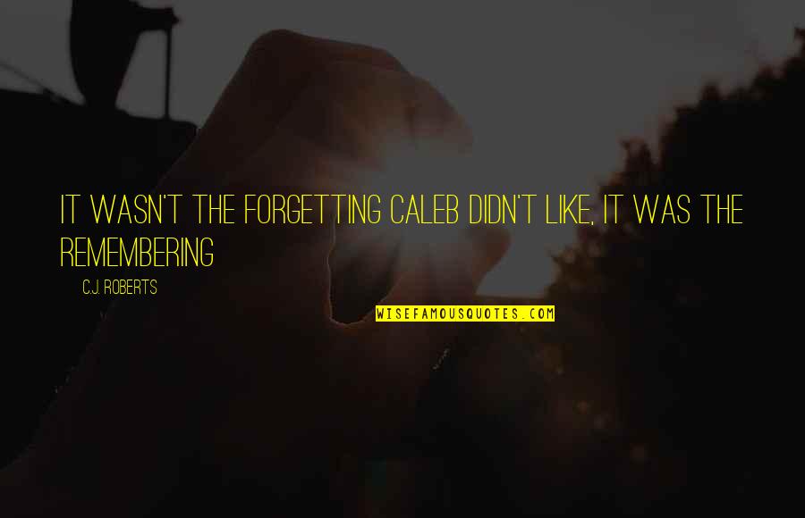 Phpstorm Auto Quotes By C.J. Roberts: It wasn't the forgetting Caleb didn't like, it