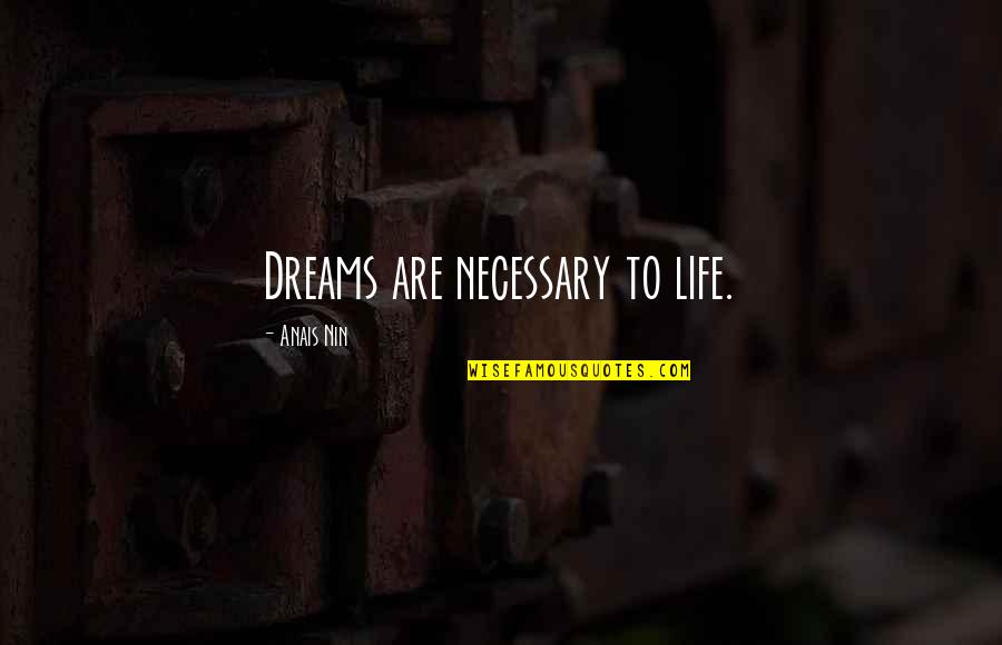 Phrixos Quotes By Anais Nin: Dreams are necessary to life.