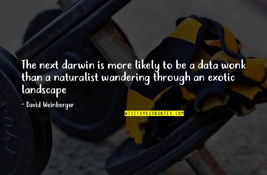 Phugg Quotes By David Weinberger: The next darwin is more likely to be