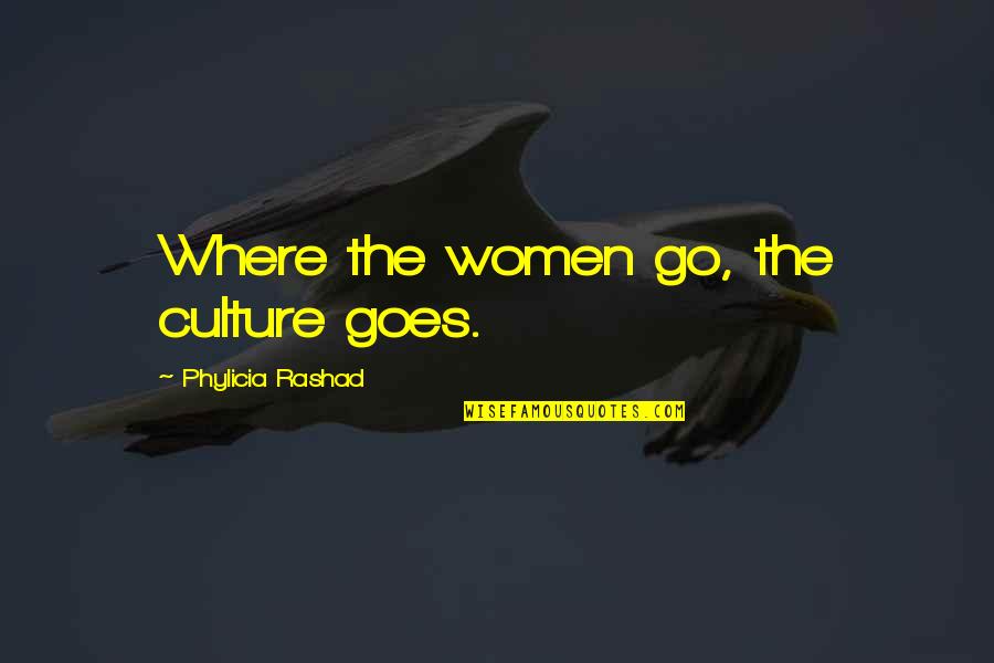 Phylicia Quotes By Phylicia Rashad: Where the women go, the culture goes.