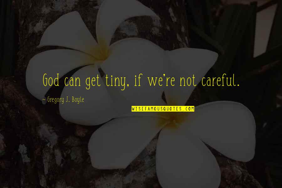 Physical Therapy Book Quotes By Gregory J. Boyle: God can get tiny, if we're not careful.