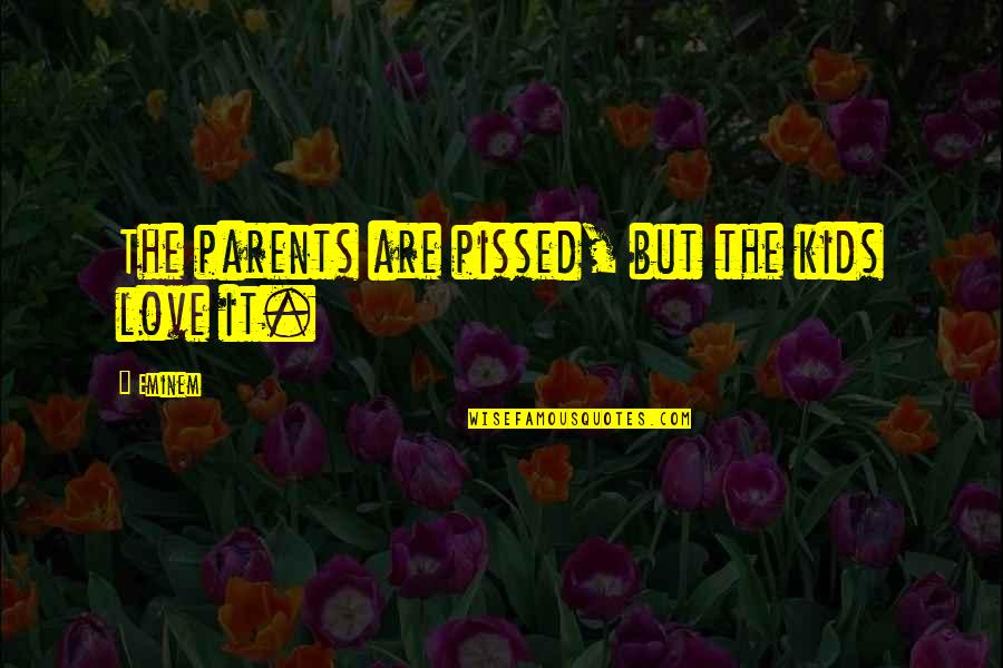 Physical Therapy Quotes By Eminem: The parents are pissed, but the kids love