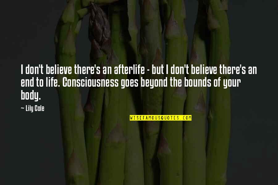Physical Training Quotes By Lily Cole: I don't believe there's an afterlife - but