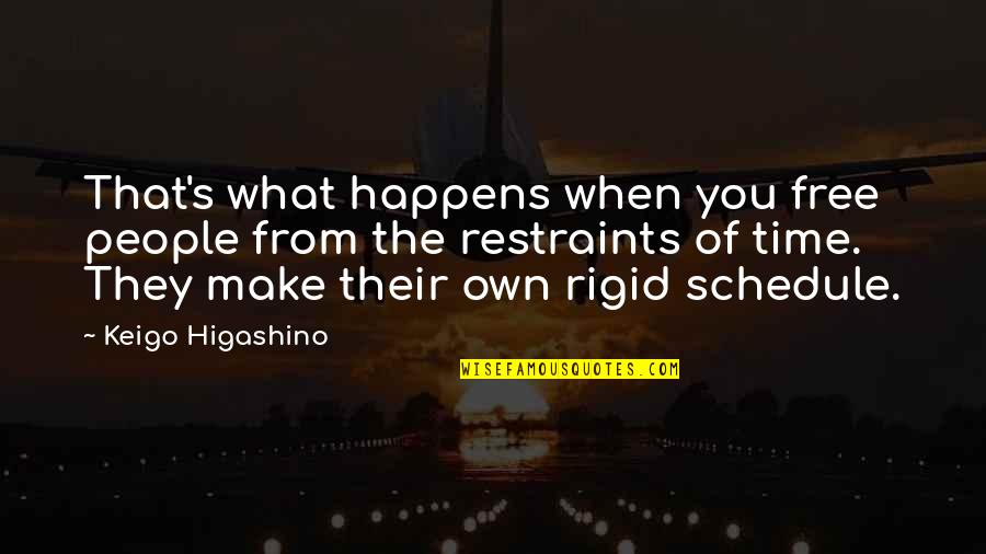 Physically Beautiful Quotes By Keigo Higashino: That's what happens when you free people from