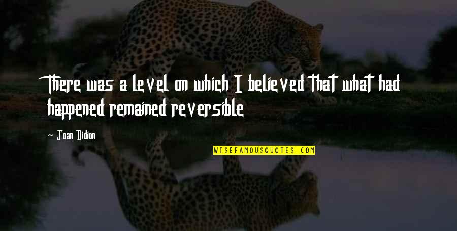 Physically Hurting Someone Quotes By Joan Didion: There was a level on which I believed