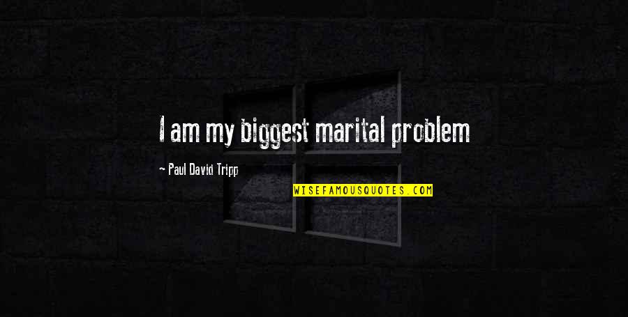 Physics And Chemistry Quotes By Paul David Tripp: I am my biggest marital problem