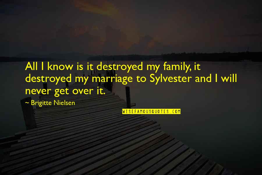 Physiologically Dependent Quotes By Brigitte Nielsen: All I know is it destroyed my family,