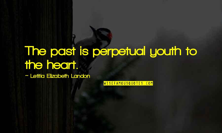 Picaporte De Ventana Quotes By Letitia Elizabeth Landon: The past is perpetual youth to the heart.