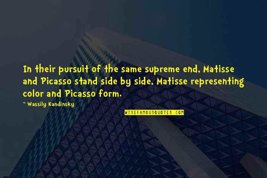 Picasso Matisse Quotes By Wassily Kandinsky: In their pursuit of the same supreme end,