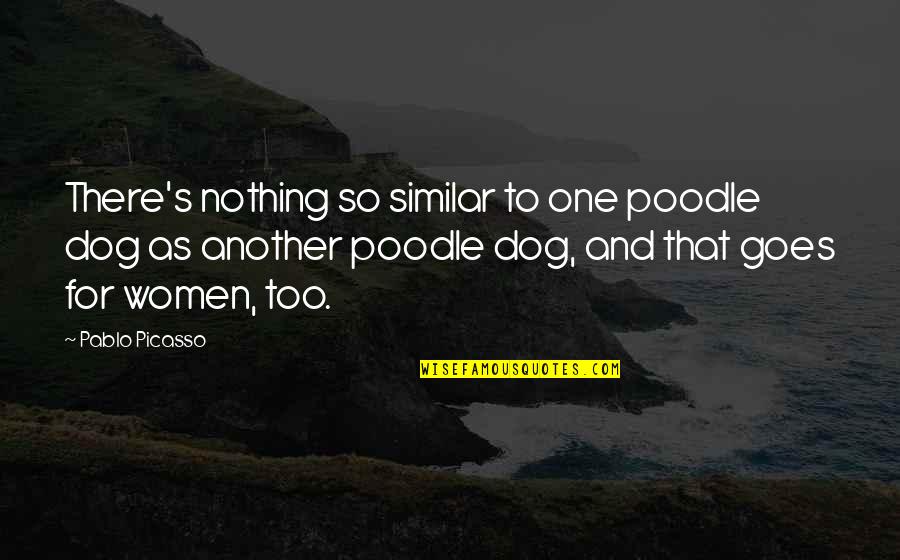 Picasso Pablo Quotes By Pablo Picasso: There's nothing so similar to one poodle dog