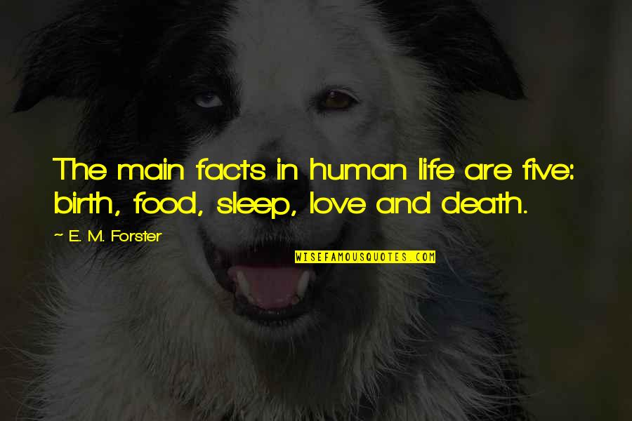 Pickards Mountain Quotes By E. M. Forster: The main facts in human life are five: