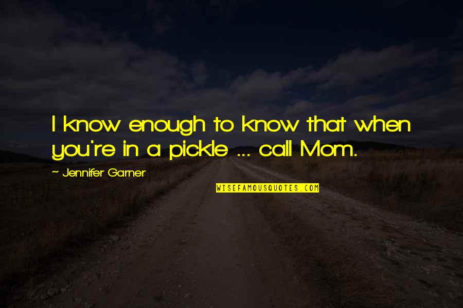 Pickles Quotes By Jennifer Garner: I know enough to know that when you're