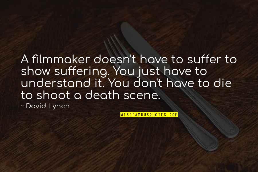Picters Quotes By David Lynch: A filmmaker doesn't have to suffer to show