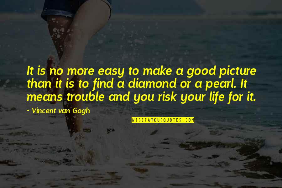 Picture For Good Quotes By Vincent Van Gogh: It is no more easy to make a