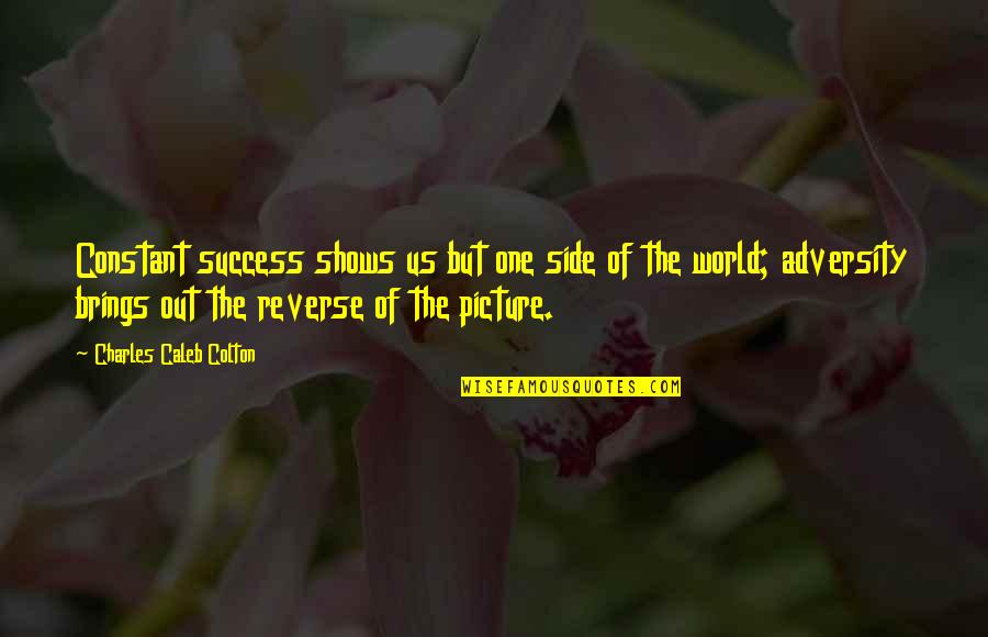 Picture Of Us Quotes By Charles Caleb Colton: Constant success shows us but one side of