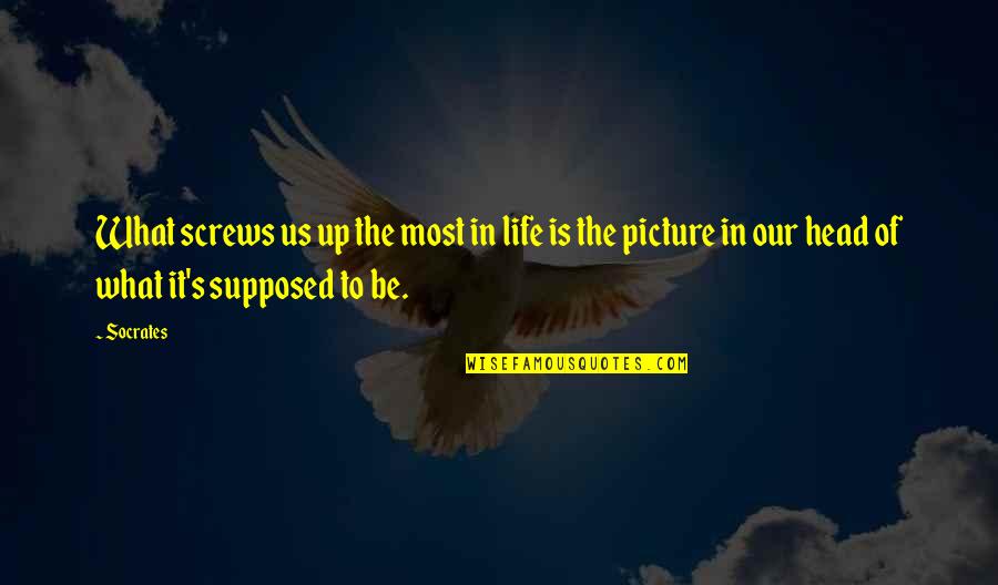 Picture Of Us Quotes By Socrates: What screws us up the most in life