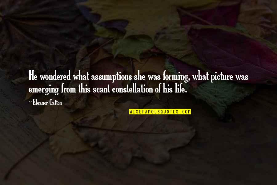 Picture This Quotes By Eleanor Catton: He wondered what assumptions she was forming, what Picture This Quotes By Eleanor Catton: He wondered what assumptions she was forming, what