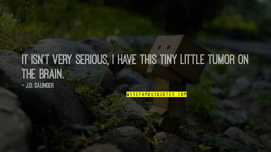 Pictures Arent Showing Quotes By J.D. Salinger: It isn't very serious, I have this tiny