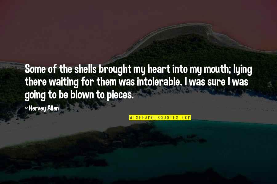 Pieces Of Heart Quotes By Hervey Allen: Some of the shells brought my heart into