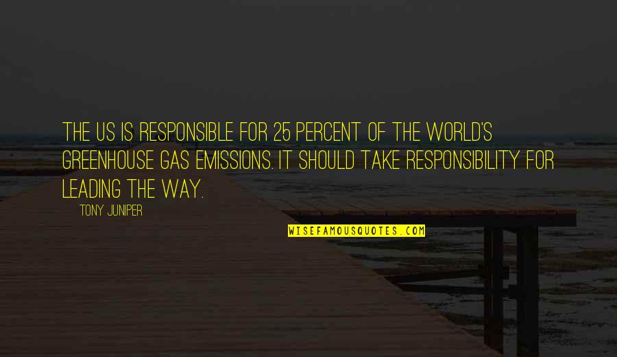 Pierce Brosnan Quote Quotes By Tony Juniper: The US is responsible for 25 percent of