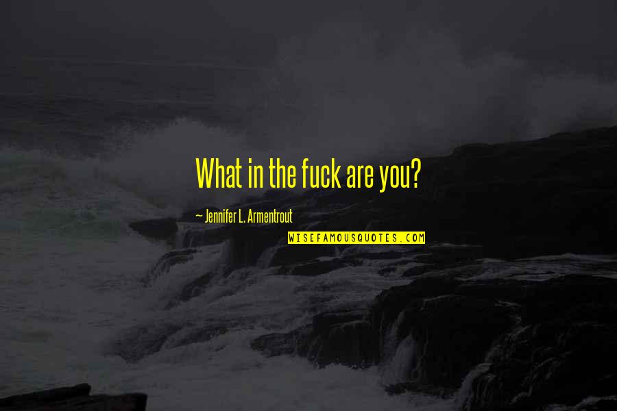 Pierderea Biodiversitatii Quotes By Jennifer L. Armentrout: What in the fuck are you?