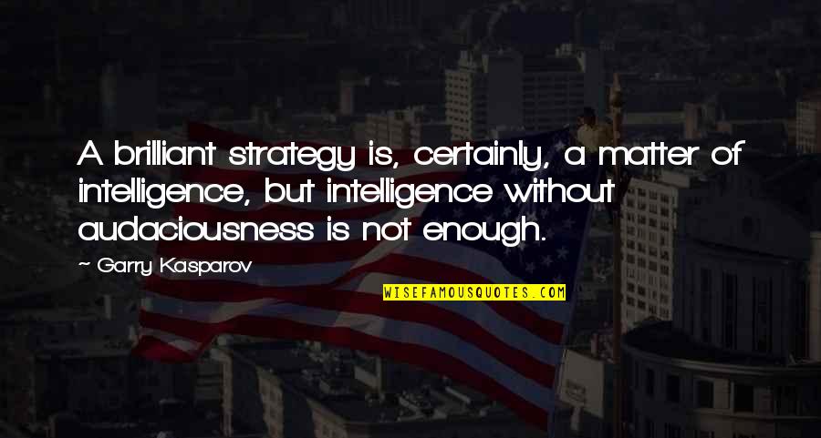 Pierogies Plus Quotes By Garry Kasparov: A brilliant strategy is, certainly, a matter of Pierogies Plus Quotes By Garry Kasparov: A brilliant strategy is, certainly, a matter of