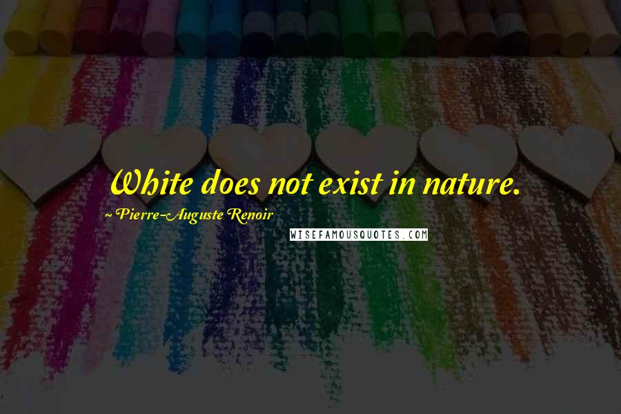 Pierre-Auguste Renoir quotes: White does not exist in nature.