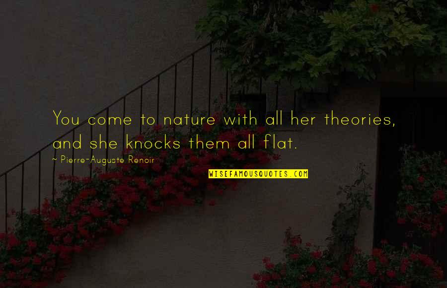 Pierre Auguste Renoir Quotes By Pierre-Auguste Renoir: You come to nature with all her theories,